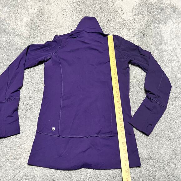Lululemon In Stride Jacket Womens 4 Full Zip Purple Thumbholes ** - Picture 5 of 7
